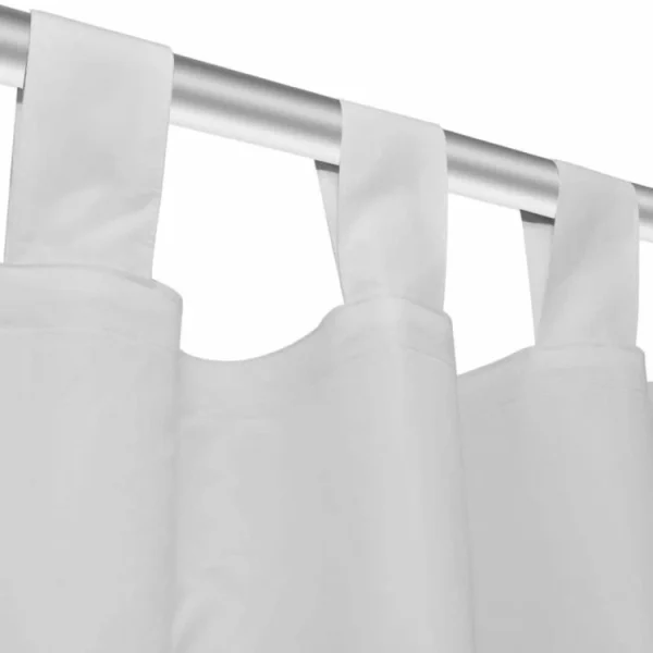 à prix d'occasion VIDAXL 2 Pcs Rideau A Passant Micro Satin Blanc 140 X 175 Cm 5