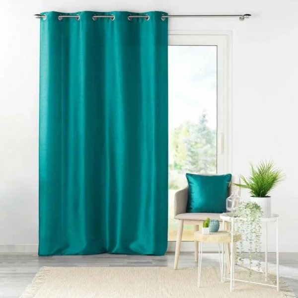 prix de gros Paris Prix Rideau à Oeillets Shana 140x240cm Bleu 1