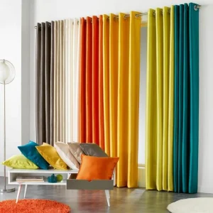 prix de gros Paris Prix Rideau à Oeillets Shana 140x240cm Bleu 12