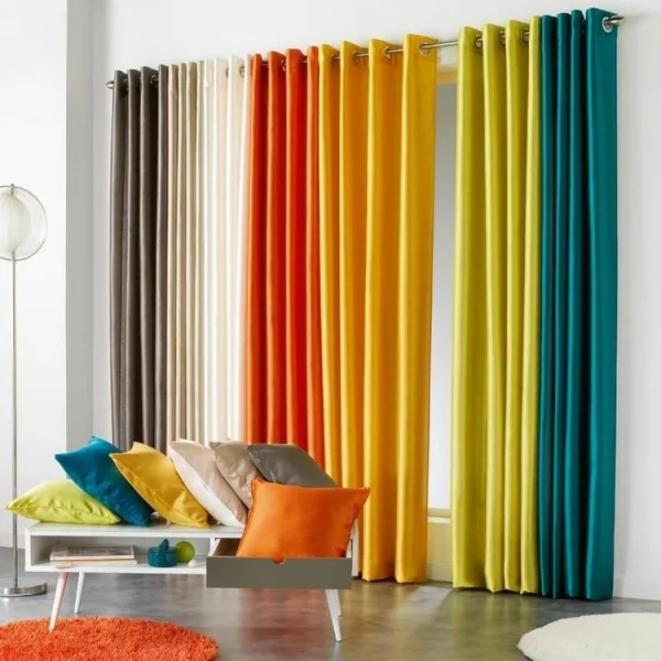 prix de gros Paris Prix Rideau à Oeillets Shana 140x240cm Bleu 5