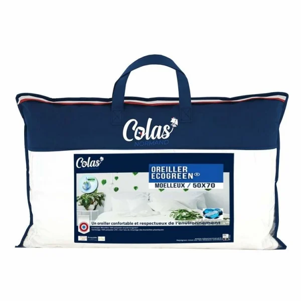 Promotio de vente COLAS NORMAND Oreiller Confort Moelleux En Polyester Recyclé ECOGREEN 1