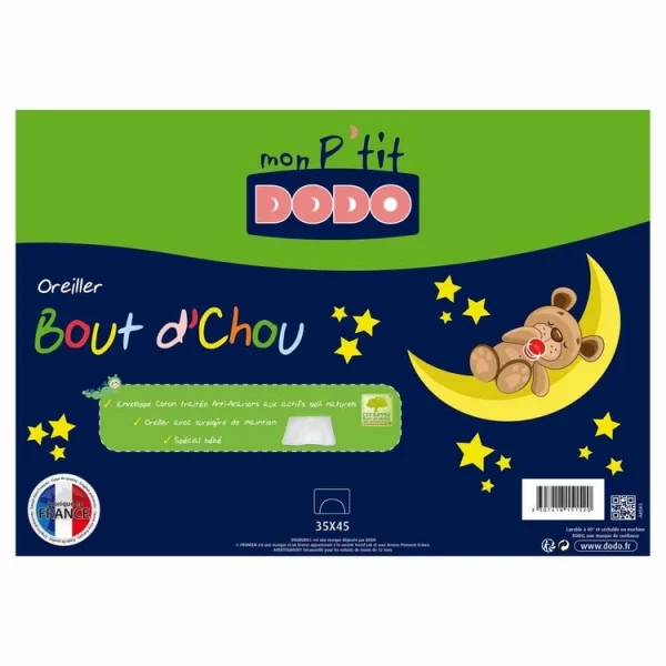 pas cher en vente DODO Oreiller Bébé Anti-acariens DODO BOUT’CHOU 4