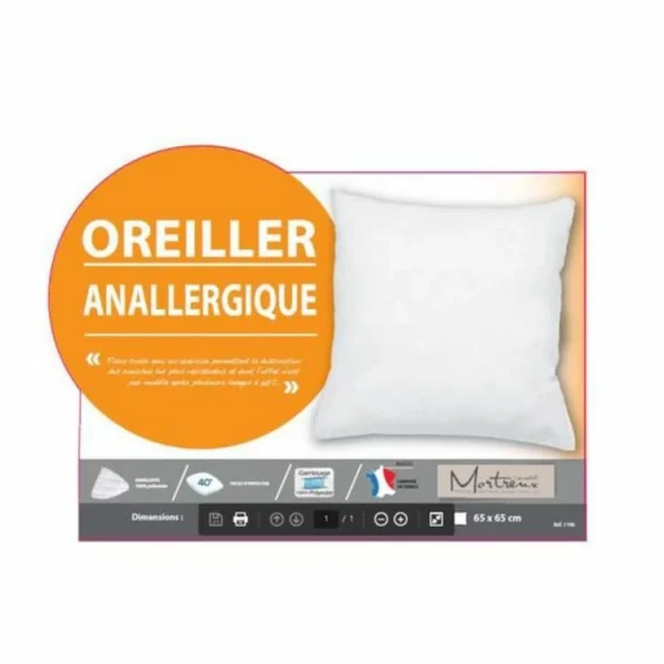 pas cher marque Mortreux Oreiller Anallergique – 45 X 70 – 500grs – TOUTES SAISONS 3