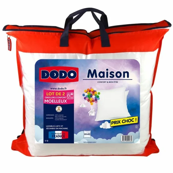 DODO Lot De 2 Oreillers Moelleux En Polyester 500g/m2 MAISON boutique paris 1