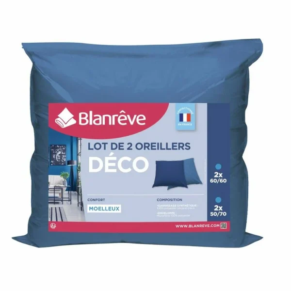 BLANREVE Lot De Oreillers Confort Moelleux Bicolore En Microfibre Satisfait ou Remboursé 1