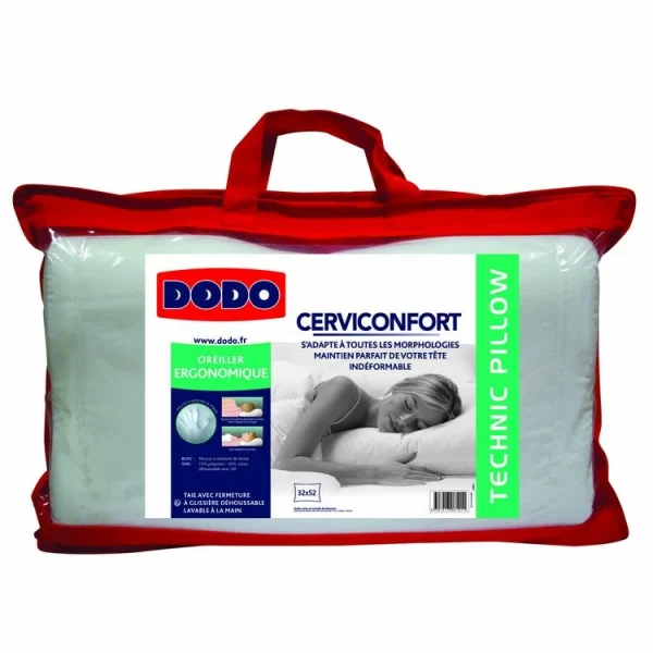 DODO Oreiller à Mémoire De Forme En Polycoton CERVICONFORT Retour Facile et Gratuit 3