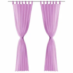 meilleur service VIDAXL Rideau Occultant 2 Pcs Voile 140 X 245 Cm Lilas 8
