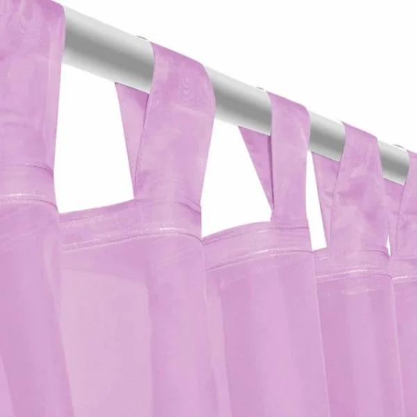 meilleur service VIDAXL Rideau Occultant 2 Pcs Voile 140 X 245 Cm Lilas 5