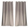 TOILINUX Lot De 2 Rideaux Unis Effet Bachette 8 œillets – 135 X 240 Cm – Taupe a Prix Discount 10