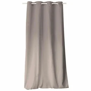 TOILINUX Lot De 2 Rideaux Unis Effet Bachette 8 œillets – 135 X 240 Cm – Taupe a Prix Discount 7