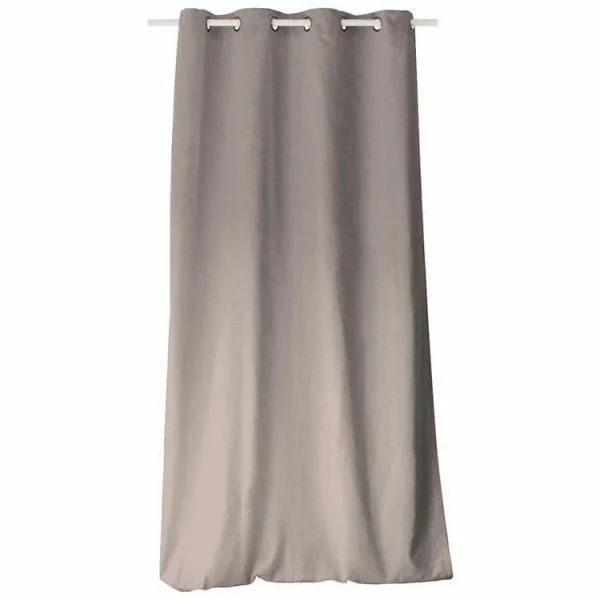 TOILINUX Lot De 2 Rideaux Unis Effet Bachette 8 œillets – 135 X 240 Cm – Taupe a Prix Discount 3