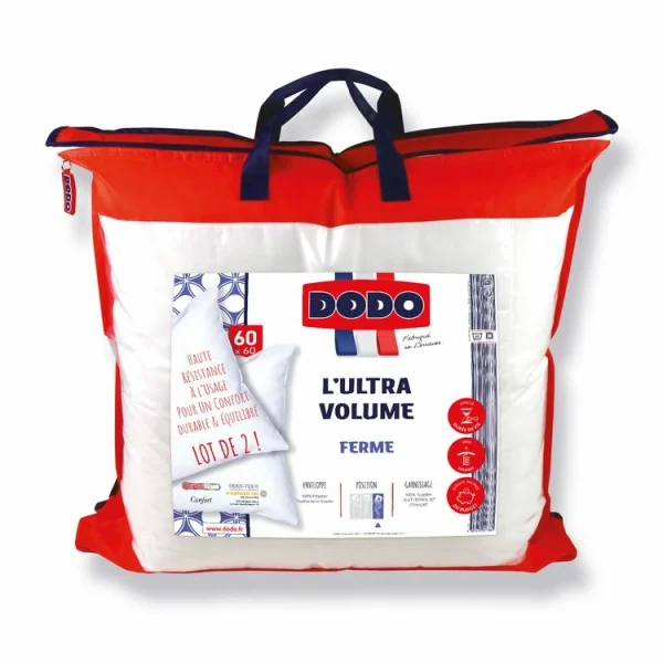 DODO Lot De 2 Oreillers En Microfibre Ferme Et équilibré ULTRA VOLUME grossiste en ligne 1