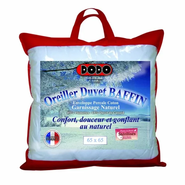 DODO Oreiller Garnissage 15% Duvet 85% Plumettes BAFFIN solde en ligne 1