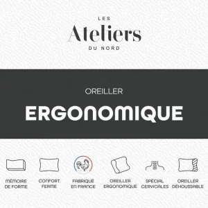 ATELIERS DU NORD Oreiller Ergonomique – magasin en ligne 9