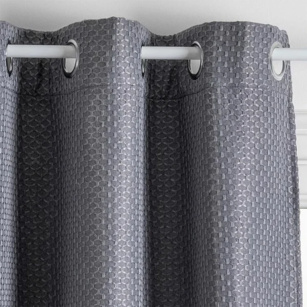 ATMOSPHERA Rideau Occultant à œillets 140×260 Mattone Gris outlet 3