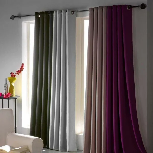 Paris VIDAXL Rideaux Occultants Avec Anneaux Metal 2pcs Anthracite 140x245cm 4