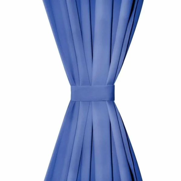 VIDAXL Rideau Occultant Avec œillets Metalliques 270 X 245 Cm Bleu en ligne 5