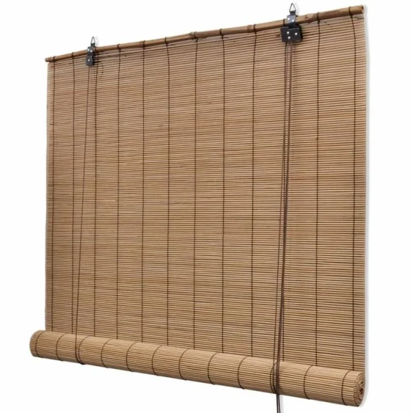 VIDAXL Stores Roulants En Bambou 2 Pcs Marron 120×220 Cm à prix d'occasion 4