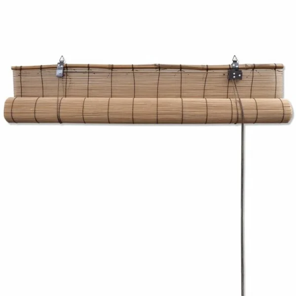 VIDAXL Stores Roulants En Bambou 2 Pcs Marron 120×220 Cm à prix d'occasion 5