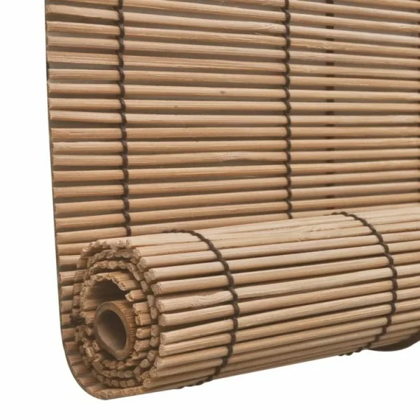 VIDAXL Stores Roulants En Bambou 2 Pcs Marron 120×220 Cm à prix d'occasion 6
