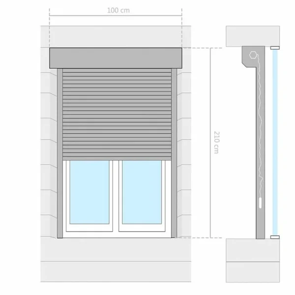 VIDAXL Volet Roulant Aluminium 100 X 210 Cm Blanc qualité d’originales 7