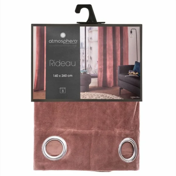 ATMOSPHERA Rideau Lilou – 140 X 260 Cm – Rose Blush en vente 5