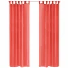 Achat VIDAXL Rideau Occultant 2 Pcs Voile 140 X 175 Cm Rouge 14